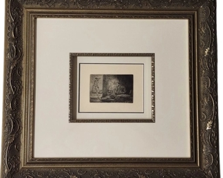 Rembrandt van Rijn The Golf Player Etching
