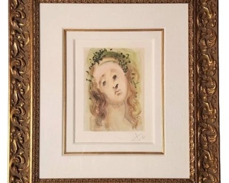Signed Salvador Dali Divine Comedy Purgatory 10