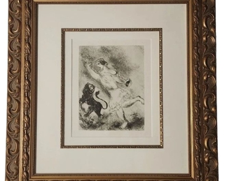 Marc Chagall David et le Lion Etching by Vollard