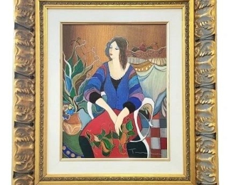 Itzchak Tarkay Daydreaming #8 Signed Serigraph