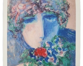 Barbara A. Wood One Rose Signed Seriolithograph