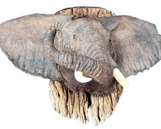 Mopho Gonde Authentic Leadwood Elephant Sculpture