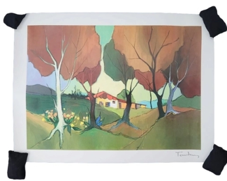 Itzchak Tarkay Jamestown Cottage Signed Seriolitho