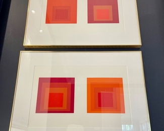 SOLD: 24.5" x 18.25"; Josef Albers "Homage to the Square in Red" P2 F27                                                                                                          SOLD:24.5" x 18.25"; Josef Albers "Homage to the Square" P2 F28 I1         Pricing available with conversation at 314-479-0730.