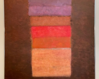 SOLD--49" x 50"; E.K. Feiner, "Hudson II" oil on canvas signed original.