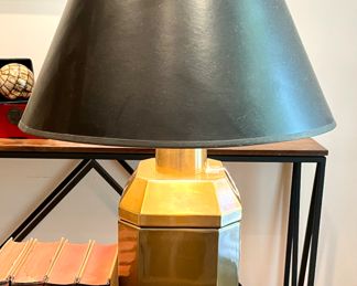 $350; 30"h; vintage brass lamp by Chapman