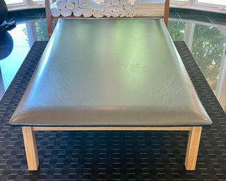 $660;  8' x 6' x 18"; Hausmann leather upholstered Mat Therapy Table                                                                                                            $500; H Brace treatment table (sells new for $826)