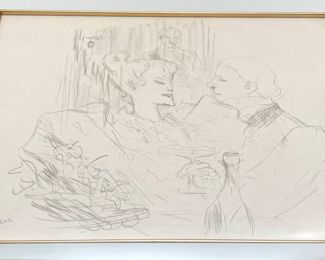 SOLD: Artist signed: Henri De Toulouse Lautrec. Pricing available with conversation at 314-479-0730.