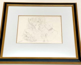 SOLD: Artist signed: Henri De Toulouse Lautrec. Pricing available with conversation at 314-479-0730.