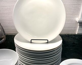 $20 per piece (or set with cups/saucer) (many available); entire service of Arzberg white dinnerware; pricing per piece--dinner plates