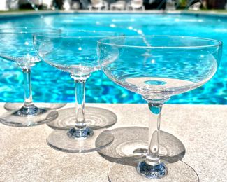 $200; set of 4 Baccarat Chambolle sherbert/champagne glasses