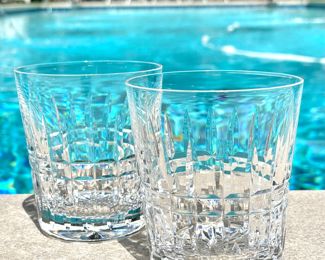$350; set of 5 Waterford rocks glasses (2 additional glasses are chipped and thrown in for free)