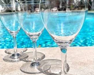 SOLD-- set of 12 Baccarat Chambolle water goblets