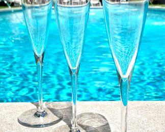 $550 ; set of11 Baccarat champagne flutes