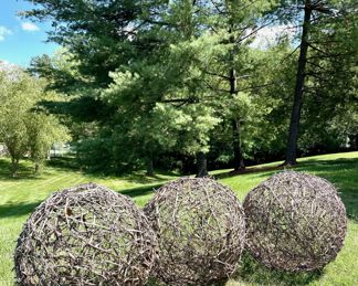 $200/each - Large, lighted vine sphere (5 available) - 30 in. Reinforced interior with heavy chicken wire as it's form. 