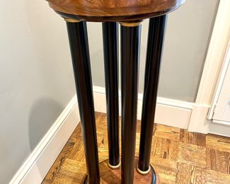 $400/each - Hand crafted artisan made pedestal with beautiful veneer (1 available) - 14x11x36