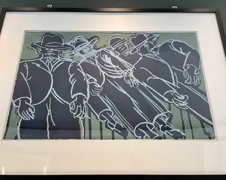 SOLD - Detailed view of "Dark Crowd"