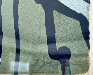 SOLD - Lester Johnson signature on "Dark Crowd"