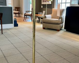 $600 - Walter Von Nessen vintage solid brass, swing arm floor lamp - works! Show some marks on brass. - Sells online from $800 - $2200