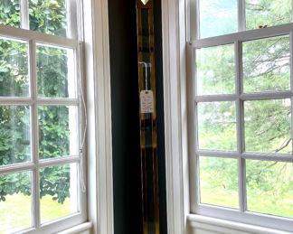 $850 - Art deco brass floor lamp with glass accents -10x10x69  - Similar sells new online for $2600