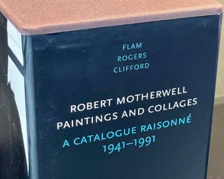 SOLD: 3-volume set published by Yale of Robert Motherwell's paintings, bound in linen and in a case.