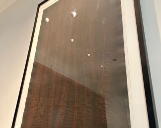 $2000; 28.5" x 34.5"; St Louis native Gary Passanies signed mixed media red and gold on paper