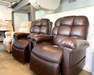 $2200 each (three available, 2 chocolate, 1 cream) like new lift recliners