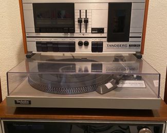 Tanberg Cassette Deck - TCD 310, Technics Frequency Generator Turntable - SL-23, Sansui 9090 Stereo Receiver