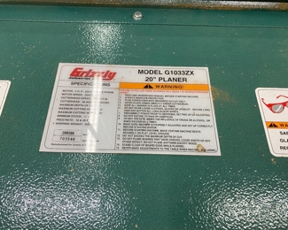 Grizzly G1033ZX 20" Planer