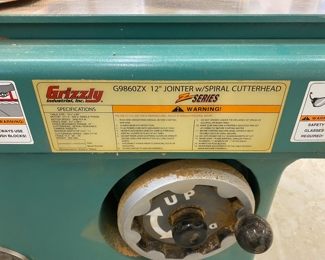 Grizzly G-9860ZX 12" Jointer 
