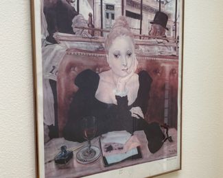 Tsugoharu Foujita Framed Print of Cafe - Shorewood Publishers