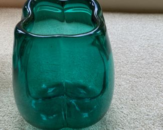Blenko Art Glass Emerald Vase