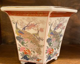 Hexagonal Porcelain Jardiniere