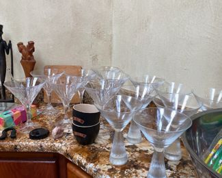 Assortment of Martini Glasses