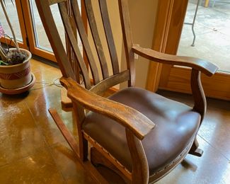 Amish Rocking Chair with Padded Seat