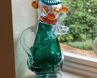 Blown Glass Clown Figurines