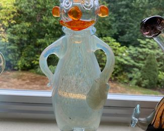 Blown Glass Clown Figurines
