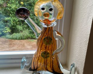 Blown Glass Clown Figurines