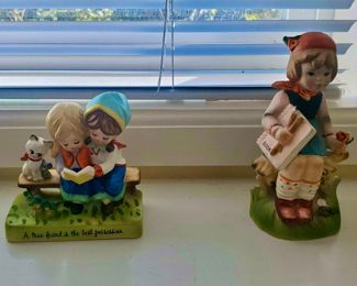 Gigi Creations Ceramic Figurine "A True Friend Is The Best Possession" , Royal Crown " Little Artist Figurine