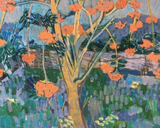 Isenboya Impressionist Style Tree Litho
