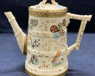 Antique Royal Worcester Porcelain Teapot
