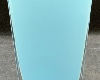 Sky Blue Square Glass Vase
