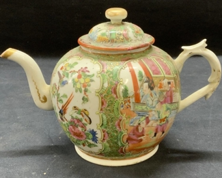 Antique Chinese Porcelain Figural Teapot
