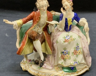 Antique Volkstedt Dresden Porcelain Rococo Figural

