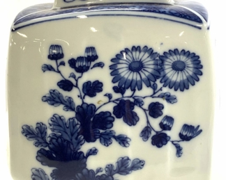 Asian Doucai Porcelain Cachepot, Bamboo & Florals
