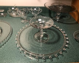 Candlewick and hobnail glassware collection in excellent condition 