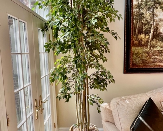 5. Faux Ficus Tree in Ceramic Pot (8'6")
