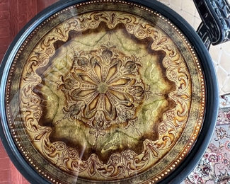 2. Pair of Accent Tables w/ Painted Mirror Top (18" x 24")