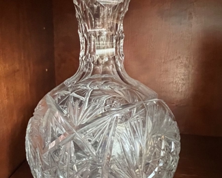 20. Cut Glass Vase (8")