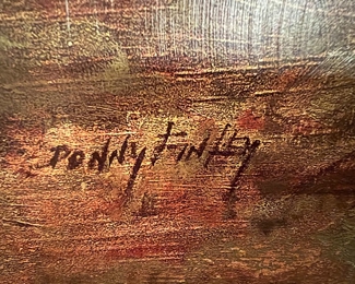 64. Signed Italian Landscape by Donny Finley in Gilt Frame (43" x 30")